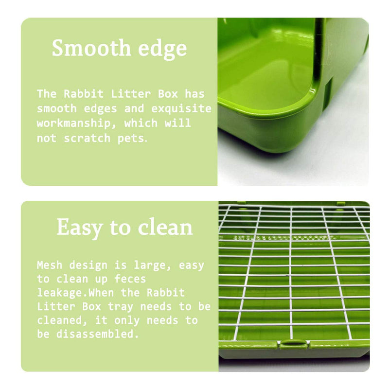 Hamiledyi Rabbit Litter Box,Rabbit Toilet Potty Trainer Corner Litter Bedding Box for Small Animals Rabbits Bunny Guinea Pigs Chinchilla Ferret Green - BeesActive Australia