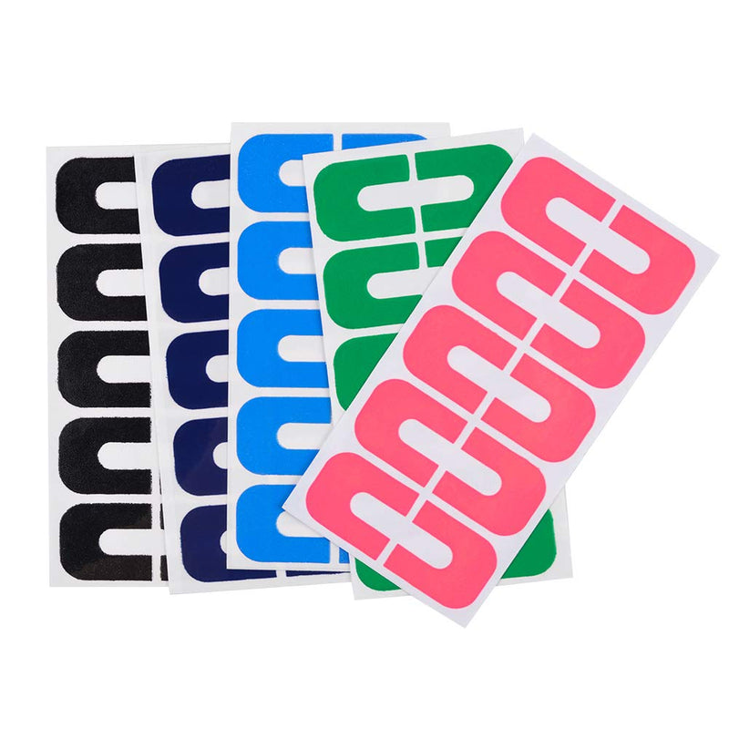 WEILUSI Nail Art Plastic Peel Off Sticker U-Shape Tape Polish Guards Cuticle Protectors Disposable 10 Sheets 100pcs 100 pieces - BeesActive Australia
