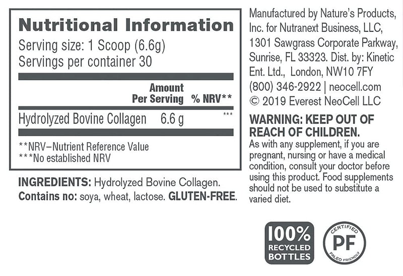 Neocell - Super Collagen Powder - 198g - Supports Healthy Skin, Hair, Nails, and Joints - Aids Collagen Production - BeesActive Australia
