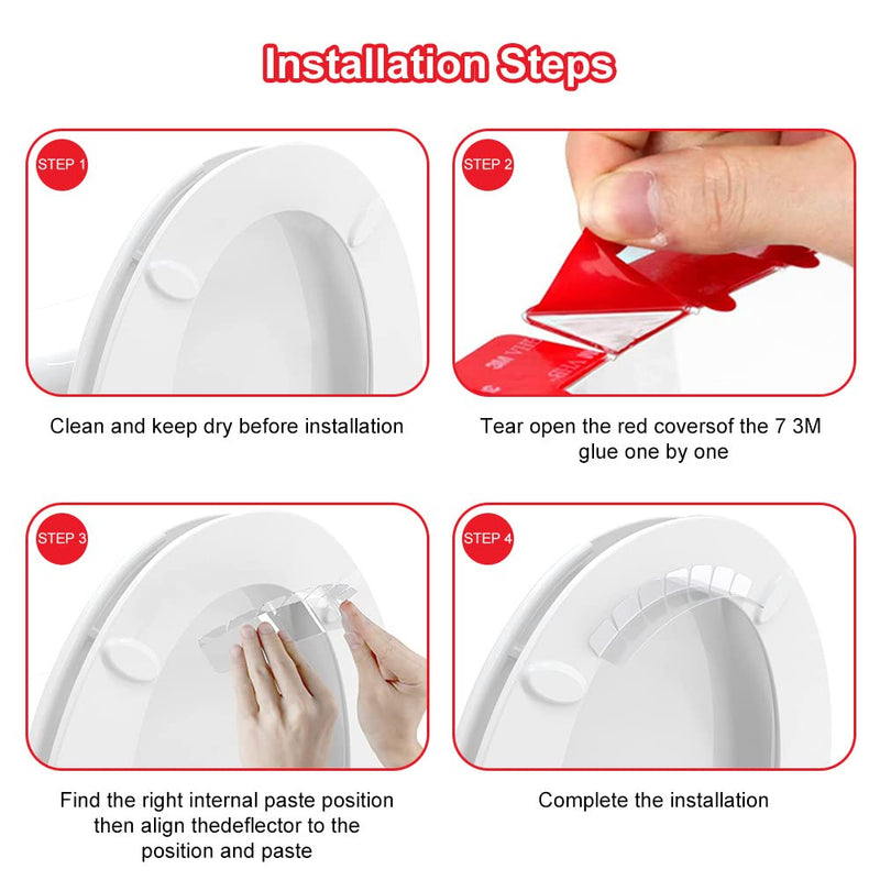 Hsthe Sea 2 PCS pee guard for Toilet Seat Pee Splash Guard,Urine Deflector Prevents Urine Spillage,for Round and Oval Toilets - BeesActive Australia