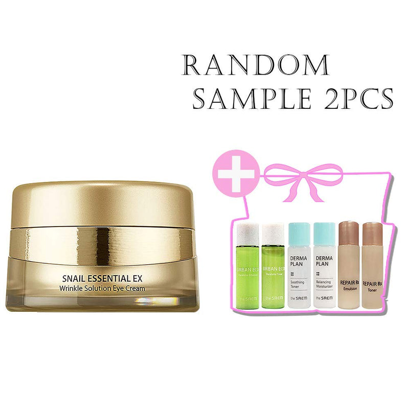 [THESAEM] Snail Essential EX Wrinkle Solution Eye Cream 30ml + 2PCS of Gift Sample (Random) / Wrinkle Care with Highly Enriched Gold Snail, K Beauty - BeesActive Australia