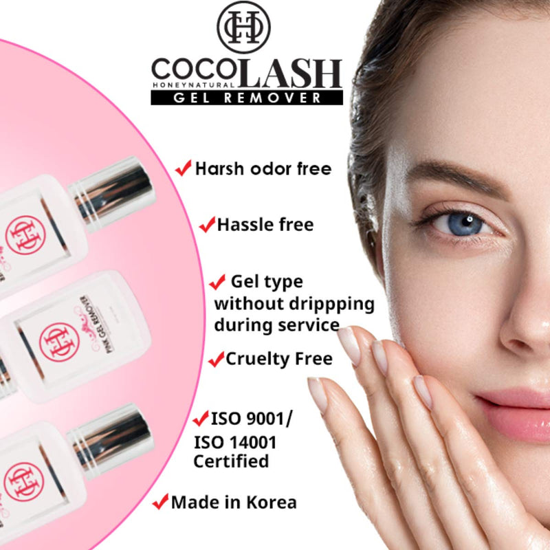 PINK GEL REMOVER for Eyelash Extension Glue 15 ml MADE IN KOREA | COCOHONEY | Dissolution time: 60 seconds | Transparent Color and Pleasant smell - BeesActive Australia
