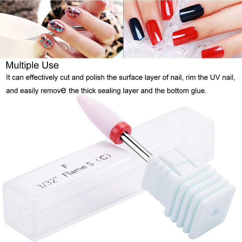Ceramic Cylinder Shape Nail Drill Bits, Nail Drill Grinding Head for Nails Cuticle Manicure Pedicure, Nail Gel Polish Remove, Suit for Electric Manicure Drill Machine(21ST) 21ST - BeesActive Australia