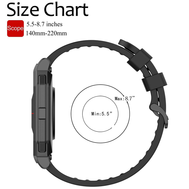 QGHXO Band for Amazfit GTS, Soft Silicone Replacement Band for Amazfit GTS/GTS 2/ GTS 2e/ GTS 2 Mini/Bip/Bip Lite/Bip S/Bip U/GTR 42mm Smartwatch (No Tracker, Replacement Bands Only) 5PCS Boys - BeesActive Australia