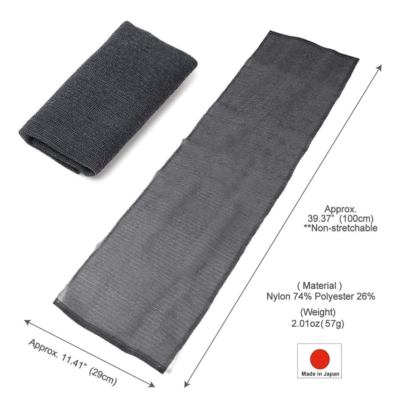 Extra Rough, Exfoliating Washcloth [Made in Japan] Exfoliating Towel Special Texture Makes Fluffy Foam Lather, Back Scrubber, Dead Skin Cell Remover [Loofah for Women and Men] (Gray) Gray - BeesActive Australia