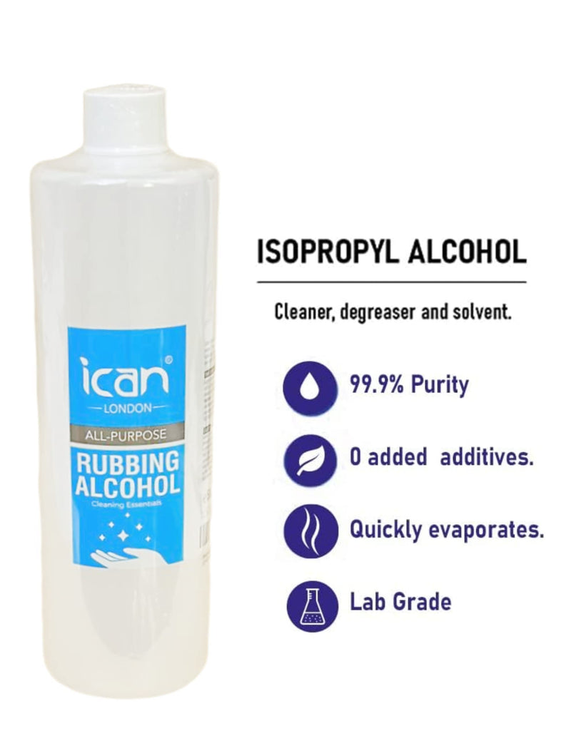 ICAN Multi Purpose isopropyl rubbing Alcohol 99.9% Pure Isopropanol 500ml ( 17.59 oz ) - BeesActive Australia