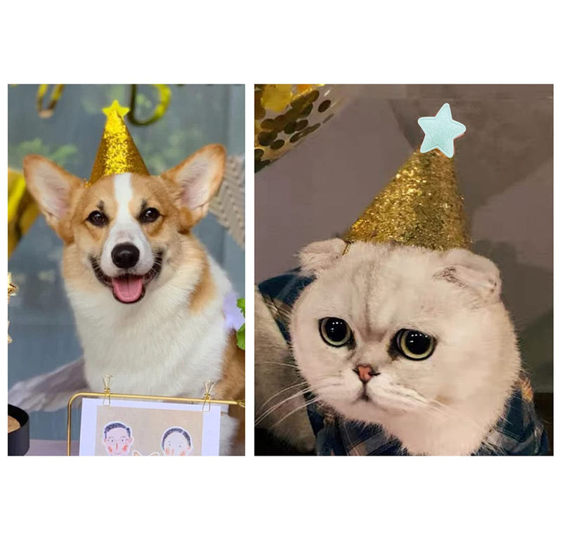 AAAMN 3 Pcs Pet Birthday Hat for Dog and Cat Party Decoration Accessories,Cat and Small Dogs Headband Hats Charms Grooming Accessories Headwear - BeesActive Australia