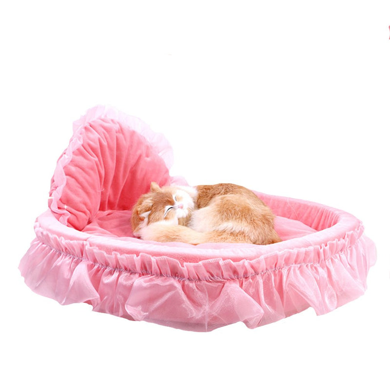 WYSBAOSHU Pet Dog Beds Lace Princess Cute Cat Cushion Bed S pink - BeesActive Australia