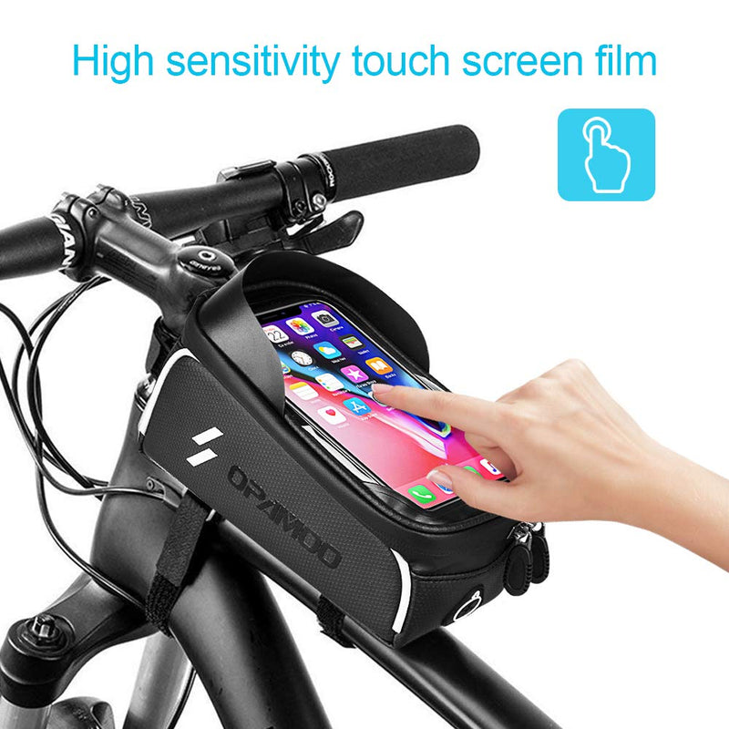 Bike Phone Front Frame Bag - Waterproof Bicycle Top Tube Cycling Phone Mount Pack Phone Case for 6.5’’ iPhone Plus xs max - BeesActive Australia