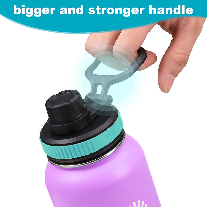 Spout Lid for Hydro Flask Wide Mouth Sport Water Bottles, Replacement Lid Accessories for Hydro Flask Chug lid with Big Handle Easy to Carry, Fits Most Wide Mouth Bottles BPA-FREE-Alpine - BeesActive Australia