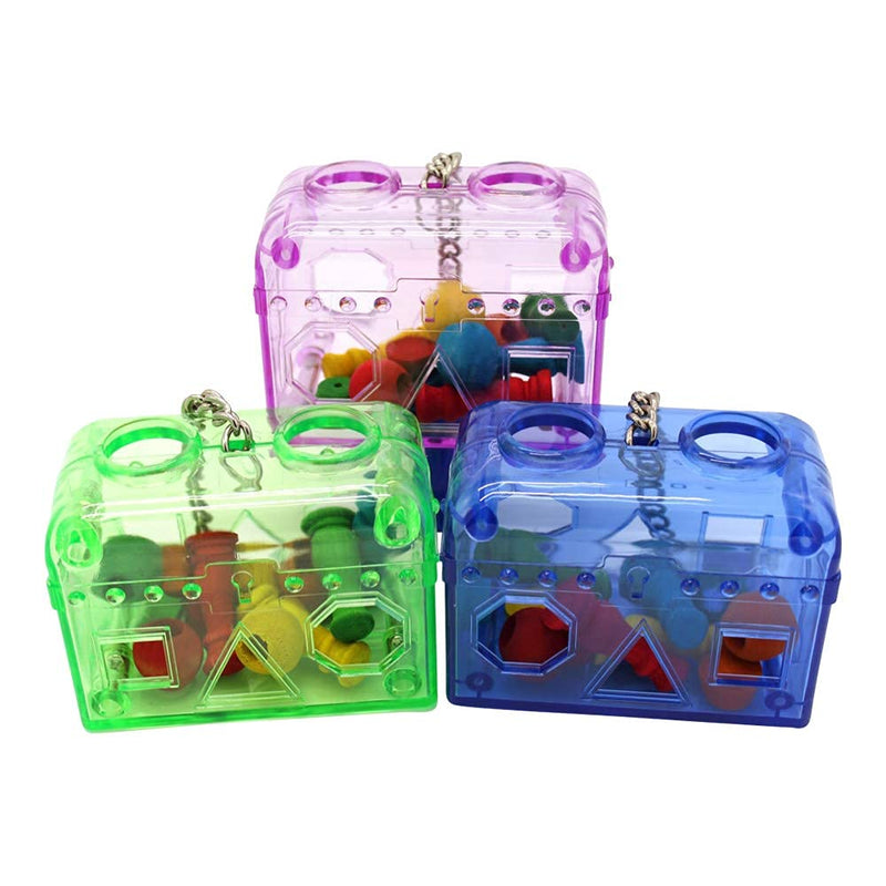 Sweet Feet and Beak Large or Small Treasure Chest - Perfect Bird Cage Toy Colorful, Safe, Easy to Install - Washable, Refillable, Non-Toxic, Foraging Box - Cage Accessories - BeesActive Australia