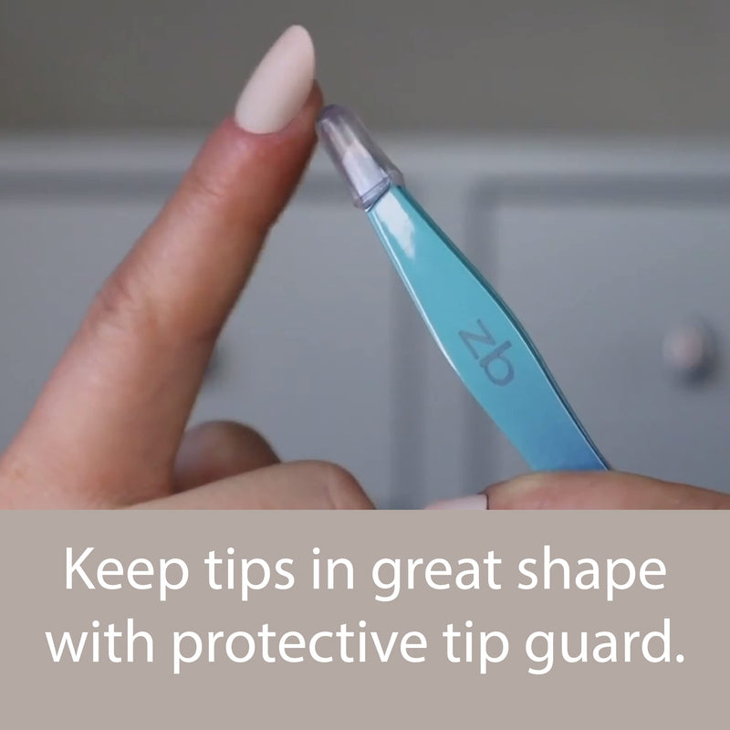 Zizzili Basics Tweezers - Limited Edition Aqua Ombré Slant Tweezer - Best Tweezers for Eyebrow, Hair Removal and Your Precision Needs - BeesActive Australia