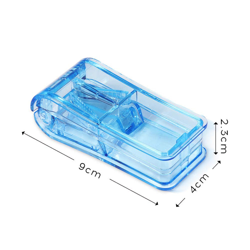 Pill Cutter, Opret Pill Splitter with Blade for Small Pills Large Pills Cut in Half Quarter for Tablet Vitamin Medicine Blue - BeesActive Australia
