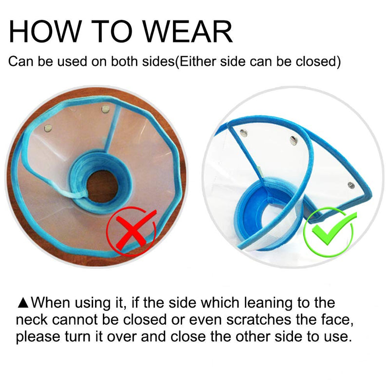 IN HAND Adjustable Pet Recovery Collar Cat Cone, US Patented Product Soft Edge Plastic Dog Cone Anti-Bite Lick Wound Healing Safety Practical Protective E-Collar Medium Blue - BeesActive Australia