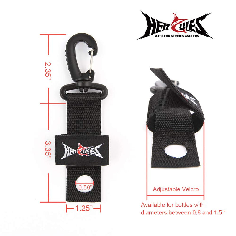 HERCULES Dry Fly Fishing Floatant Caddy Holder, Floatant Bottle Holder, Attach to Fishing Vest, Pack, Jacket, Waders, Sling and Lanyard Black - 1pc - BeesActive Australia
