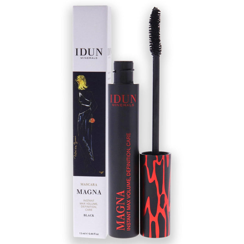 IDUN Minerals Mascara, Magna - Volume & Definition - Creates Perfect Separation - Nickel & Chromium Natural Pigments, Ophthalmologically Tested, Safe for Sensitive Eyes & Contact Lens - Black, 0.43 oz - BeesActive Australia