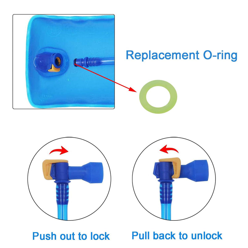 JMTEEA Bite Valve Replacement Mouthpiece Fit for Hydration Pack Bladder Water Backpack and Most Brands(4-Pack), with Shutoff Valve and Tube O-Ring 4 Colors Mixed - BeesActive Australia