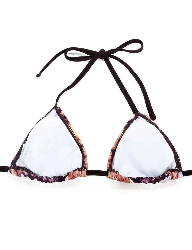 RELLECIGA Women's Sexy Brazilian Bikinis for Women Halter String Triangle Top with Cheeky Bikini Bottom Large Tiger Pattern - BeesActive Australia
