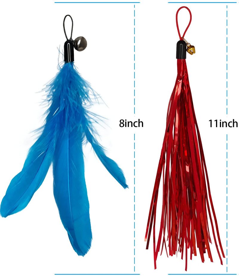 Cat Toys for Indoor Kitten Toys,2PCS Retractable Cat Wand Toys ,10PCS Teaser Refills&1PCS Hanging Door Self-Play Cat Toy,Interactive Feather Toy for Teaser Play and Chase Exercise with Kitten SET A - BeesActive Australia