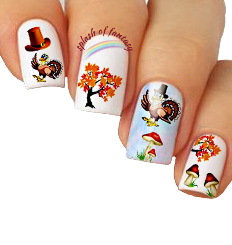 Nail Art 3D Stickers ♥ Thanksgiving Collection, 10-Pack /EE-V/ - BeesActive Australia