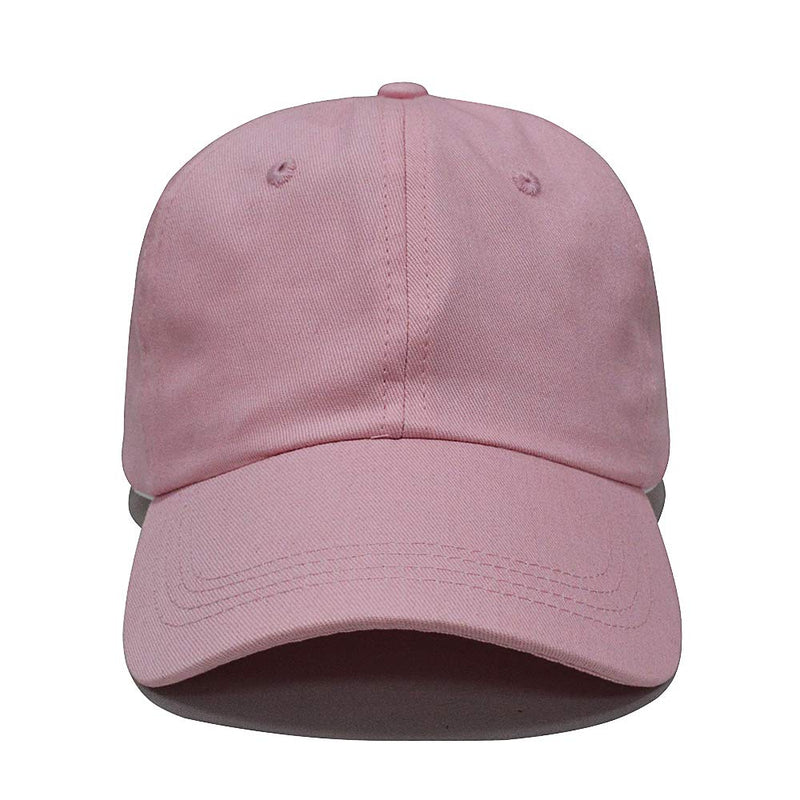 Plain Baseball Cap, 100% Cotton Classic Baseball Hat, Low Profile Plain Adjustable Dad Caps for Men and Women Pink - BeesActive Australia