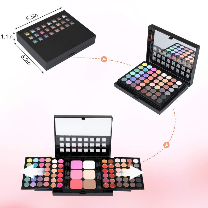 78 Colors Cosmetic Make up Palette Set Kit Combination with Eyeshadows Lip Gloss Blusher Concealer Highlight powder,All-in-One Makeup Kit with Mirror - BeesActive Australia