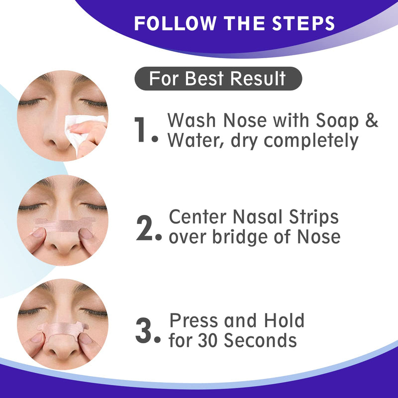 Nasal Strips, 120 Pieces Drug-Free Nose Strips to Stop Snoring and Relieve Nasal Congestion Improves Sleep Nasal Strips Snoring Anti Snore Strips - BeesActive Australia