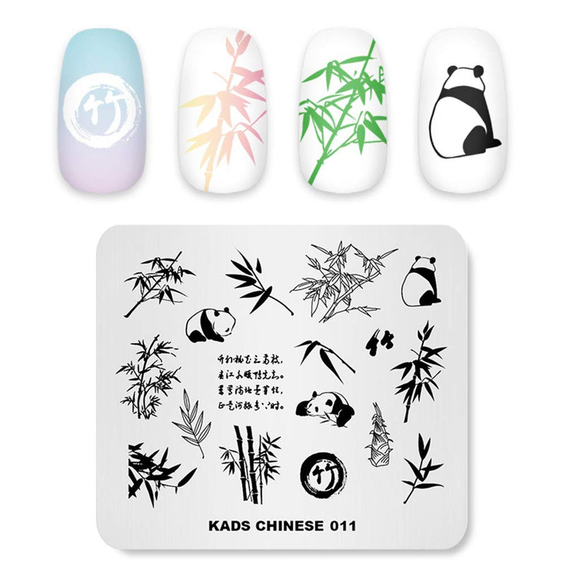 KADS Nail Art Stamp Plate Cute Animal Series Nail stamping plate Template Image Plate Nail Art DIY Decoration Tool Butterfly Dog Fox - BeesActive Australia