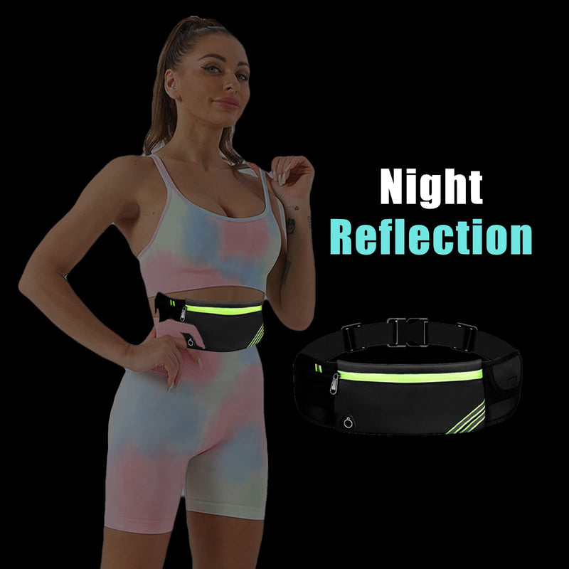 YAFIYGI Running Belt for Women & Men Ultra Light Bounce Waist Reflective Adjustable Bag Holder for Cell Phone for Jogging Running Hiking Travel and Gym - BeesActive Australia