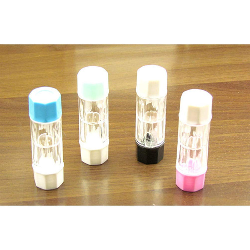 4PCS Mini Travel RGP Hard Contact Lens Case Protective Box Cosmetic Contact Lens Container Holder Lens Solution(Black Green Blue and Pink) - BeesActive Australia