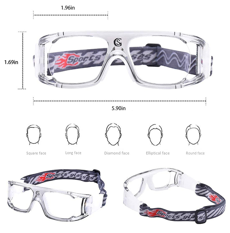 SooGree Basketball Sports Goggles Protective Eyewear for Men Safety Glasses Gray - BeesActive Australia
