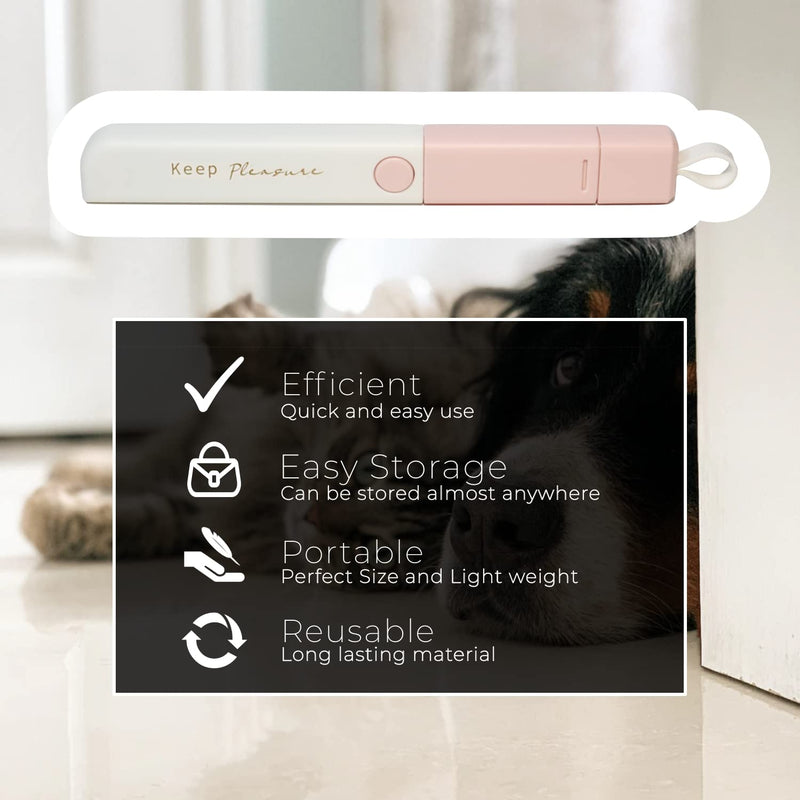 Zuki's Pet Hair/Lint Remover -Portable Compact Reusable Lightweight Easy Grip Pink/Yellow (Yellow) Yellow,pink - BeesActive Australia