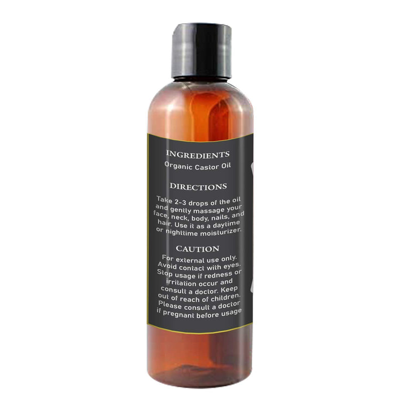 8 fl. Oz Organic Castor Oil - 100% Natural & Pure. Stimulate hair growth, Skin Moisturizer and Oil Cleanse 8 fl. Oz - BeesActive Australia