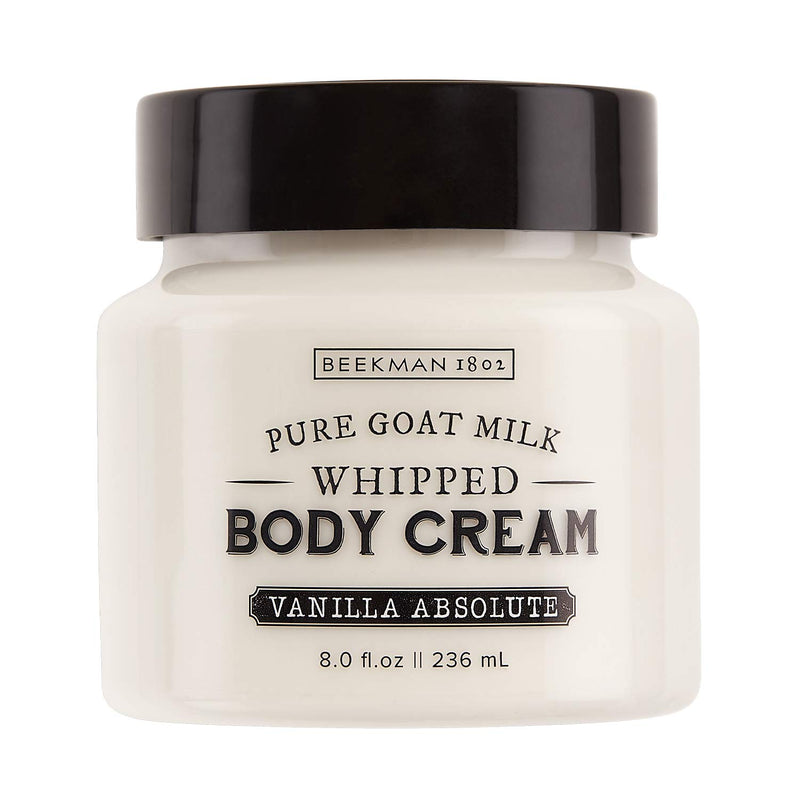 Beekman 1802 - Whipped Body Cream - Vanilla Absolute - Goat Milk Body Butter, Daily Hydration for Dry Skin - Naturally Exfoliating Body Cream - Good for Sensitive Skin - Goat Milk Bodycare - 8 oz - BeesActive Australia