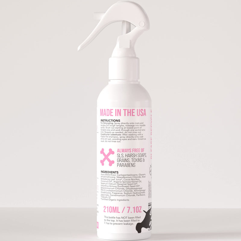 Pet Detangling Spray Professional Grooming, Hydrates & Softens Coat, Hair Tangle & Matted Remover, Deodorizer , Warm Vanilla Amber Scent, Hypoallergenic, Sensitive Skin Safe, Made in The USA, 7.1 oz - BeesActive Australia