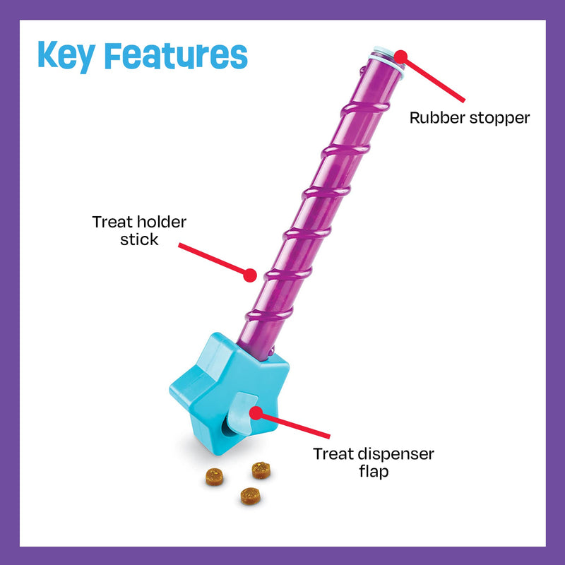 Brightkins Magic Wand Treat Dispenser: Star - 1 Piece Dog Treat Holder, Treat Dispenser for Dogs, Multicolor - BeesActive Australia