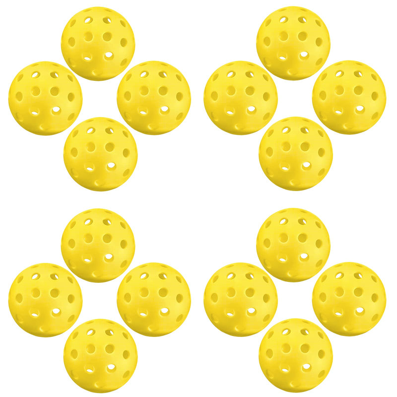Vobab 16 Pack Outdoor Pickleballs Balls, Pickleballs Approved by USAPA for Sanctioned Tournament Play & Lightweight Pickleball Paddles Set: 2 Pickleball Rackets 8 Pickle Balls 1 Portable Bag 16 Pcs Pickleballs Balls - BeesActive Australia