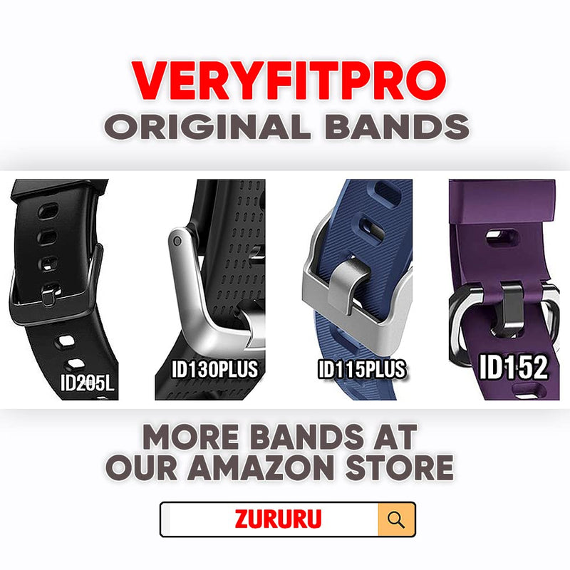 ZURURU Veryfitpro ID115Plus HR Replacement Bands for Veryfit Pro ID115Plus HR Fitness Tracker Smart Watch Blue-Black - BeesActive Australia