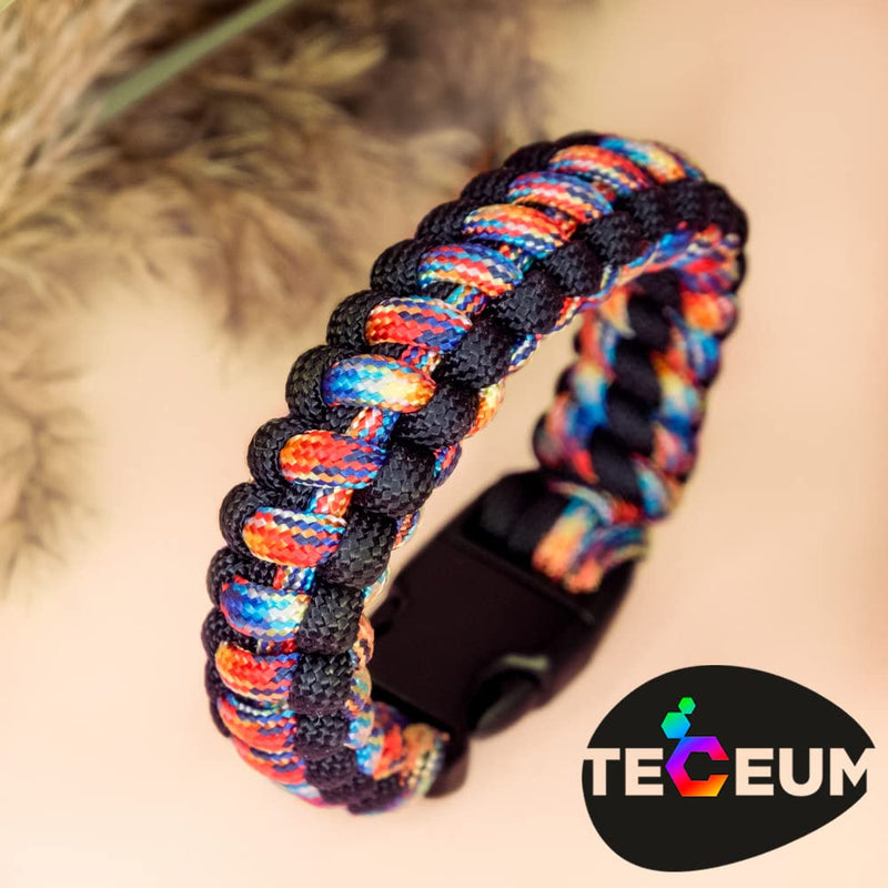 TECEUM Paracord Bracelet – Stylish Cobra – Unisex 550 Parachute Rope Wristband – Medium Size – Stylish Accessories – for Casual Survival & Outdoors Wear 01 01 Stylish Cobra - BeesActive Australia
