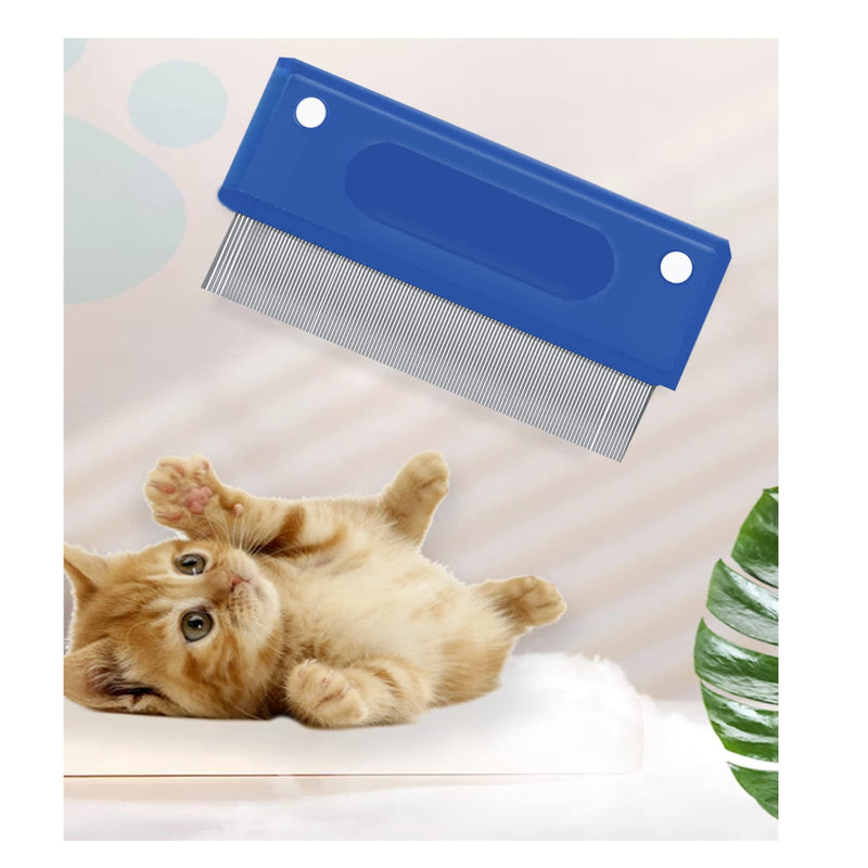 5 Pieces Pet Dog Eye Combs Tear Stain Remover Combs Pet Grooming Comb,Pet Lice Comb Remove Fleas and Flea Eggs Pet Comb for Removal Dandruff, Hair Stain,for Small Pet Cat Dogs Removing Crust and Mucus(Blue, Black). (5-Set) 5-Set - BeesActive Australia