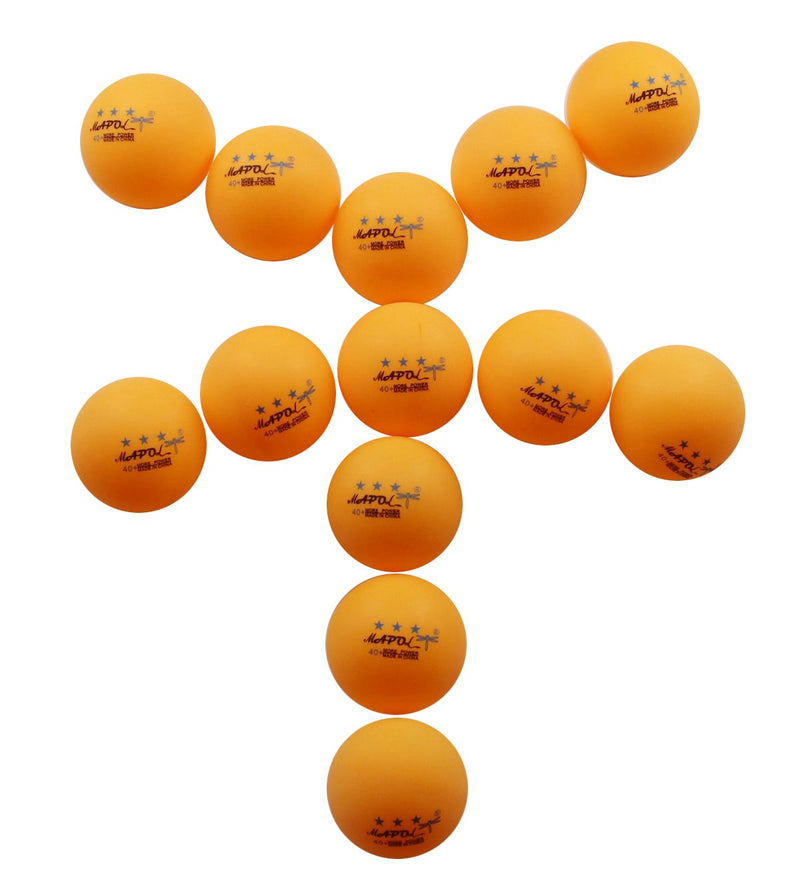 MAPOL 50- Pack Orange 3-Star Premium Ping Pong Balls Advanced Training Table Tennis Ball - BeesActive Australia