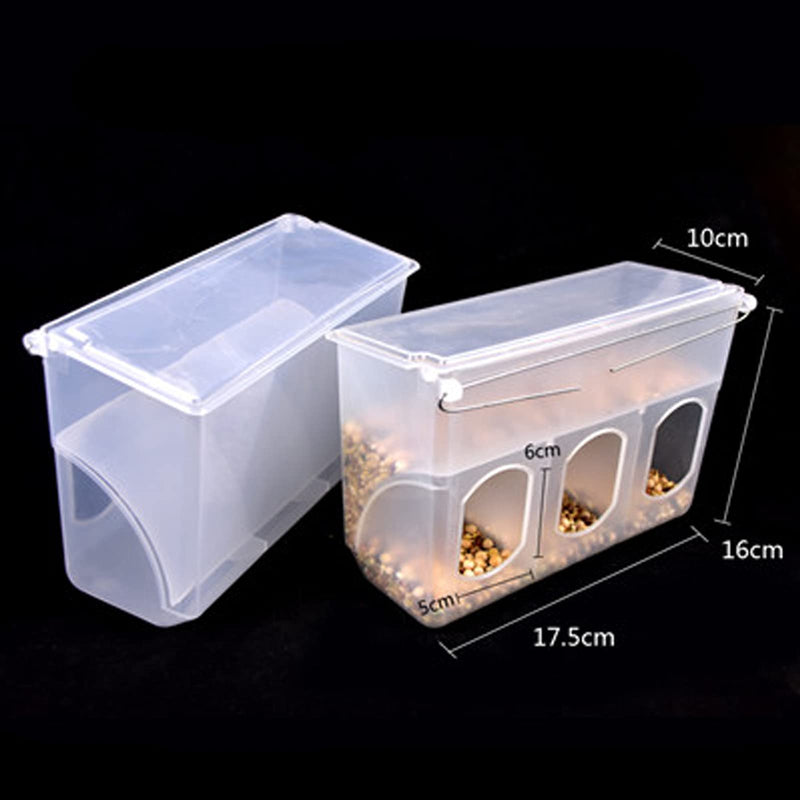 Automatic Pigeon Bird Feeder - 1-Pack Parrot Feeder Cage Accessories Supplies for Parakeet Canary Cockatiel Finch (Three Hole) - BeesActive Australia