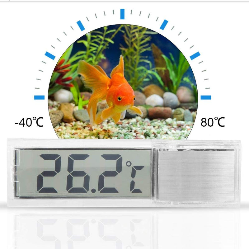 Exquisite Small 3D LCD Electronic Transparent Digital Fish Tank Aquarium Thermometer Precise Chip Marine Water Temperature Measurement - BeesActive Australia