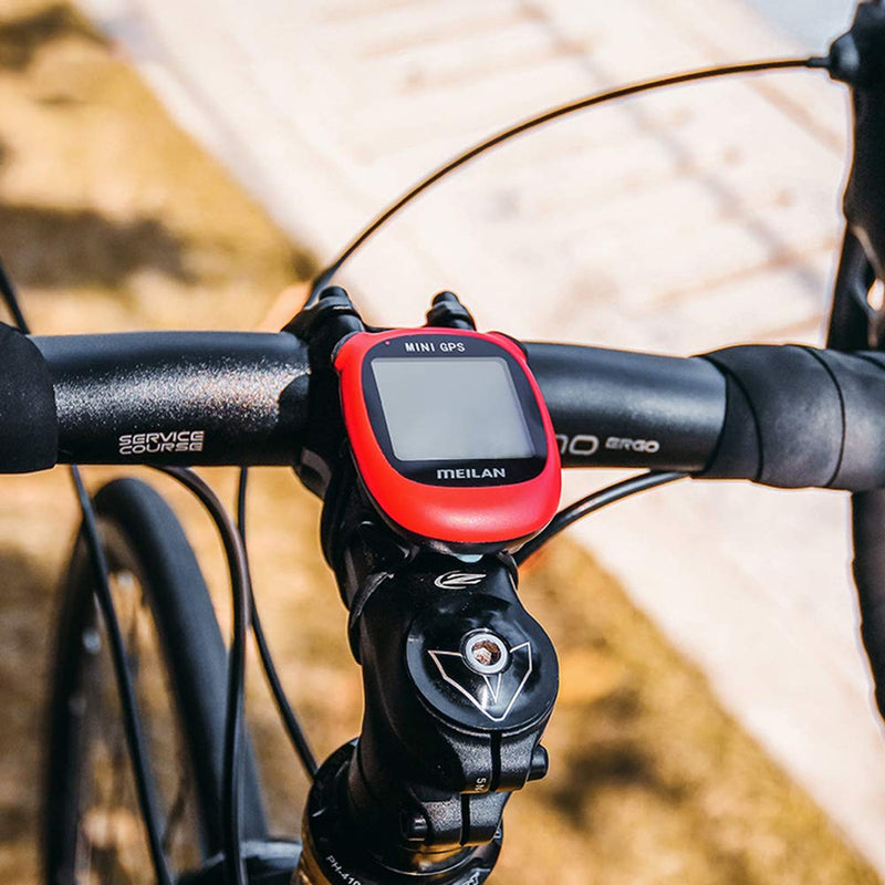 MEILAN M3 Mini GPS Bike Computer Wireless Cycling Computer Bicycle Speedometer and Odometer Waterproof Cycle Computer Bicycle Computer Red - BeesActive Australia