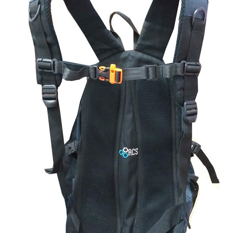 Amlrt 2 Pack Backpack Chest Strap- Nylon -Suitable for Webbing on The Backpack up to1in.( Black) - BeesActive Australia