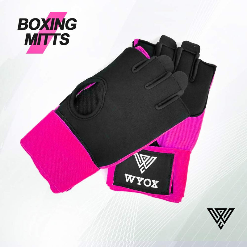 [AUSTRALIA] - WYOX Ladies Training Boxing Inner Gloves Gel Hand Wraps MMA Fist Protector Bandage Pink Small 