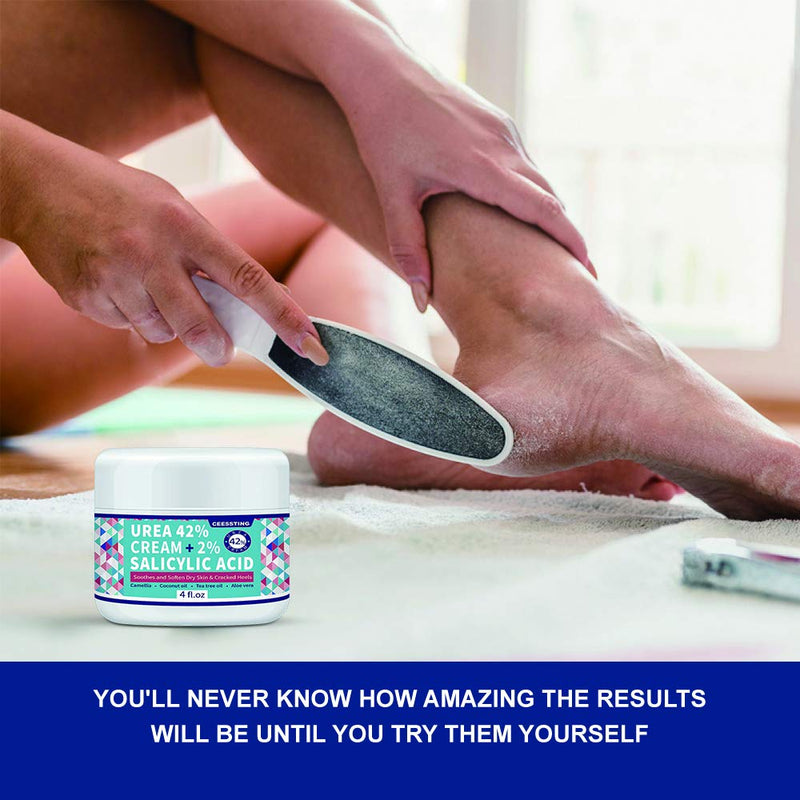 Urea Cream 42% for Feet, 4 oz-A Complete Callus-Care, Designed to A Complete Foot Cream & Specially Designed for Dry & Cracked Feet, Hands, Heels, Elbows, Nails, Knees, Strengthens and Softens Skin - BeesActive Australia