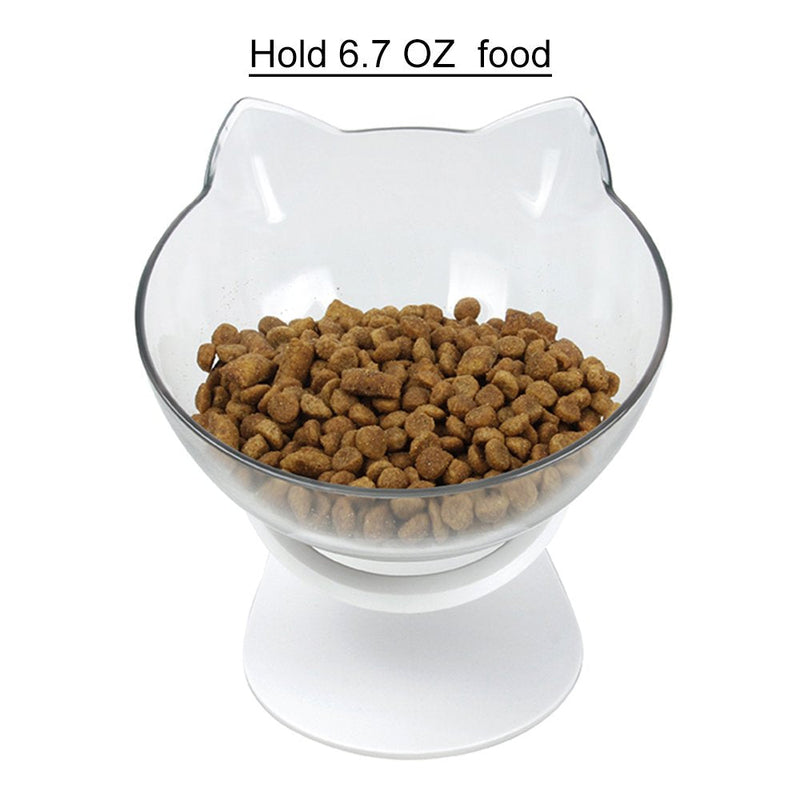 QIYADIN Tilted Raised Posture Cat Food Bowl Neck Protection Anti Vomiting 15 Degree Elevated Slanted Stand Pet Bowls for Cats and Small Dogs (1)Single - BeesActive Australia