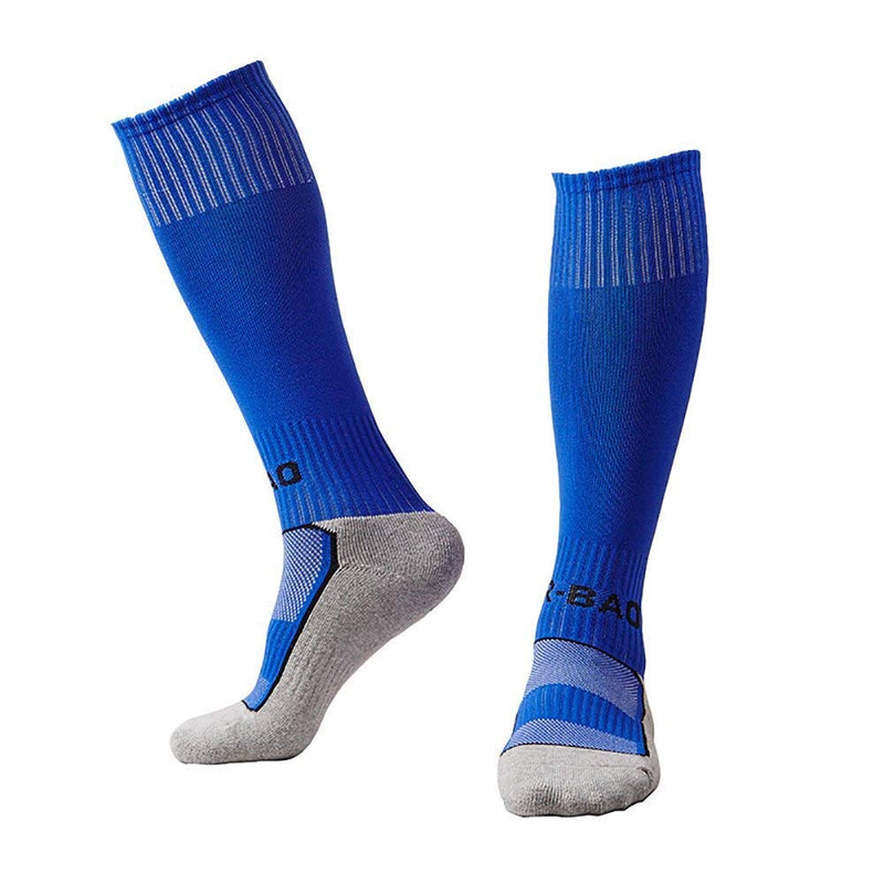 VANDIMI Soccer Socks for Kids Youth Adult (1/3/4/5 pairs) Team Sport Knee High Long Socks Small 3p -Green / Blue / Orange - BeesActive Australia