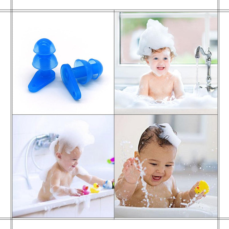 6 Sets Waterproof Kids Swimming Earplugs with Case Package, Protect Children's Ears in Water Shower - BeesActive Australia